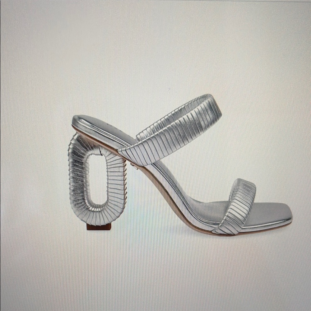Stylish Silver Heeled Sandals